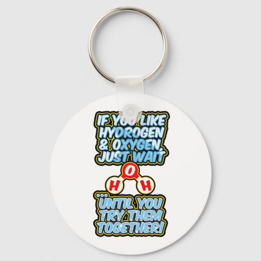 H2Oフルーニー化学水和水 キーホルダー (正面)