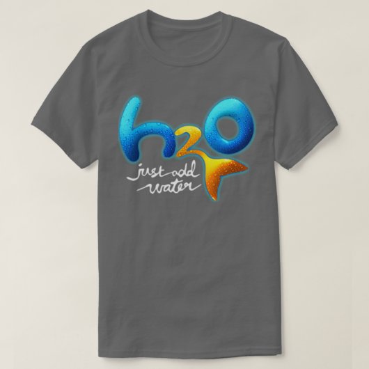 H2O水のみを追加 Tシャツ (デザイン正面)