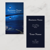 H2O水は青く一般的な名刺を落とします 名刺 (正面/裏面)