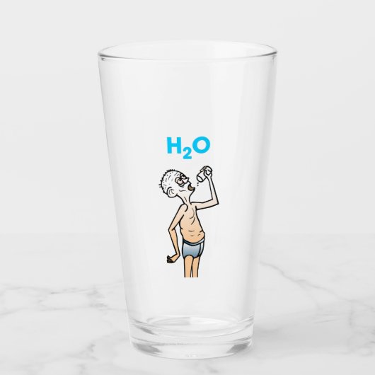 H2O のどが渇いた男のグラス タンブラーグラス (正面)