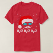 H2o H2o H2oサンタクロースのスイミングプールクリスマスソフトウェア Tシャツ (デザイン正面)