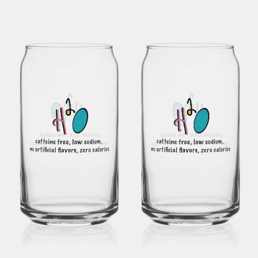 H2O Zero Calories Glass ガラス缶 (正面)