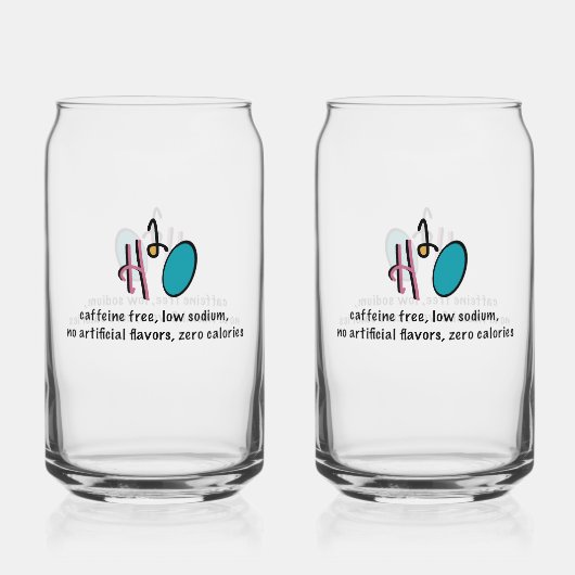 H2O Zero Calories Glass ガラス缶 (裏面)