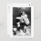 h304エドワードの少女と人形の服 ポストカード (正面/裏面)