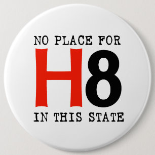 H8のための場所無し 缶バッジ