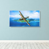 H8Kエミ日本のリー水上機着陸 キャンバスプリント (インサイチュ (ウッドフロア))