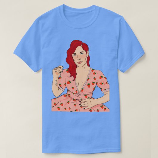 H.いちごドレスを着ている Tシャツ (デザイン正面)