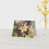 H.すみれ色のSabrewingのメッセージカード カード (黄色い花)