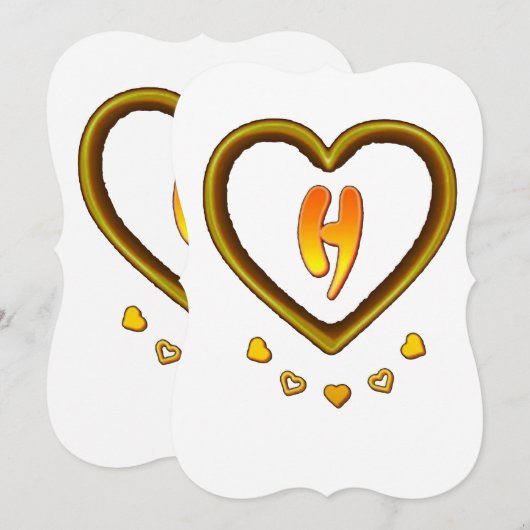 「h」のサイン 招待状 (正面/裏面)