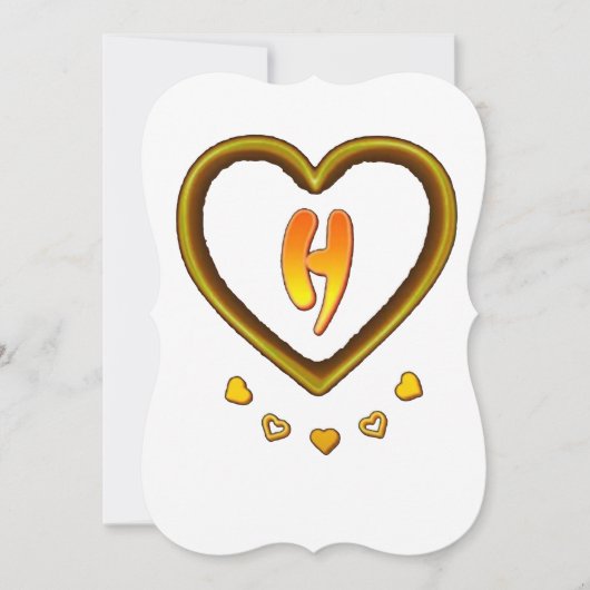 「h」のサイン 招待状 (正面)