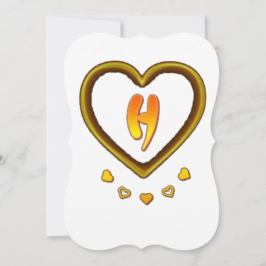 「h」のサイン 招待状 (裏面)