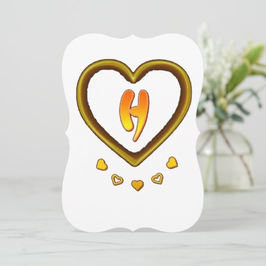 「h」のサイン 招待状 (スタンド正面)