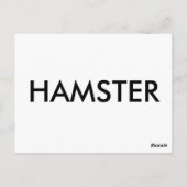 「H」はハムスターのアルファベットフラッシュカード用 ポストカード (裏面)