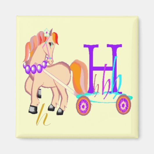 H – アルファベットマグネット マグネット (正面)