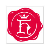 H -アンティークワックスシールゴシック王冠イニシャル文字 セルフインキングスタンプ (デザイン)