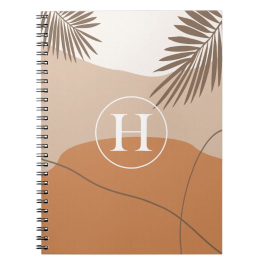 H -イニシャルモノグラムレターH抽象デザイン ノートブック (正面)