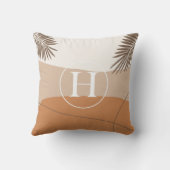 H -イニシャルモノグラムレターH抽象デザインThro クッション (裏面)