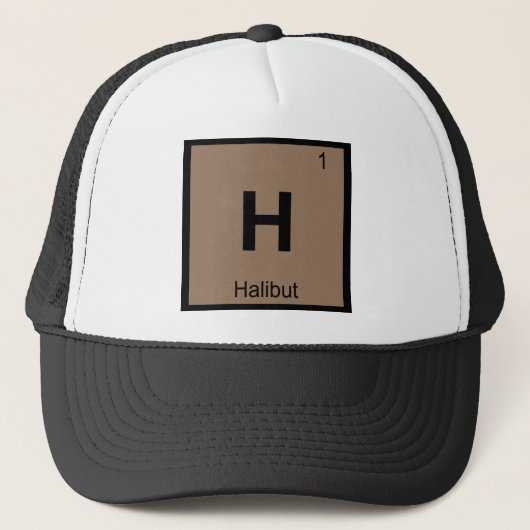 H - オヒョウの化学元素記号 キャップ (正面)