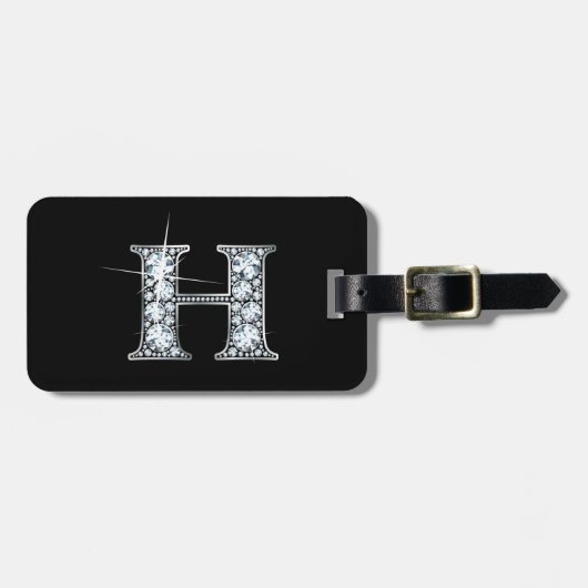H "ダイヤモンド"きらきら光るラゲッジタグ ラゲッジタグ (正面横)