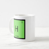 H – ハッカーコンピュータ化学周期表 コーヒーマグカップ (正面左)
