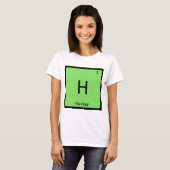 H - ハッカー コンピューター 化学 周期表 Tシャツ (正面フル)