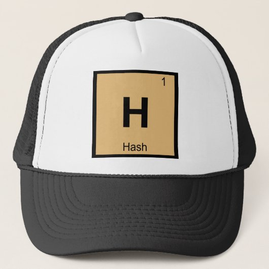 H -ハッシュ化学の周期表記号 キャップ (正面)