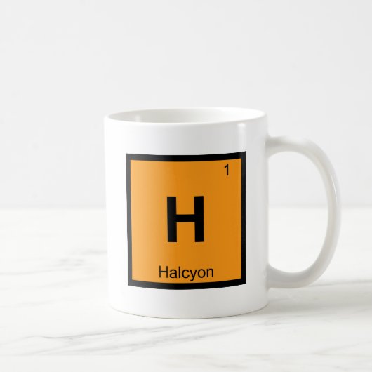 H - ハルキオン ギリシャ神話 化学元素記号表 シンボル コーヒーマグカップ (右)