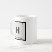 H – ハーモニカ音楽化学周期表 コーヒーマグカップ (正面左)