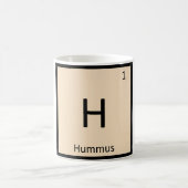 H – フムス前菜ケミストリー周期表 コーヒーマグカップ (中央)