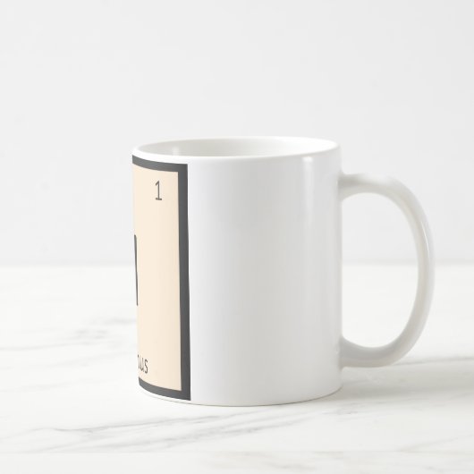 H – フムス前菜ケミストリー周期表 コーヒーマグカップ (右)