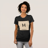 H – フムス前菜ケミストリー周期表 Tシャツ (正面フル)