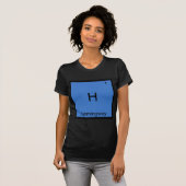 H - ヘミングウェイ おもしろ 化学 素材 シンボル Tシャツ (正面フル)
