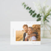 H モダン 2シンプル写真Save the Date 招待状 (スタンド正面)