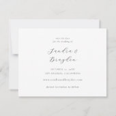 H モダン 2シンプル写真Save the Date 招待状 (裏面)