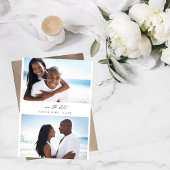 H モダン Duo写真の保存日 招待状