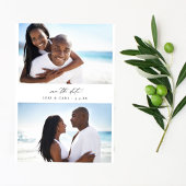 H モダン Duo写真の保存日 招待状