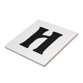 「H」モノグラム、ユニコーン文字 タイル (側面)