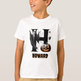 H 初期 トリック オア トリート かわいい ハロウィン Tシャツ