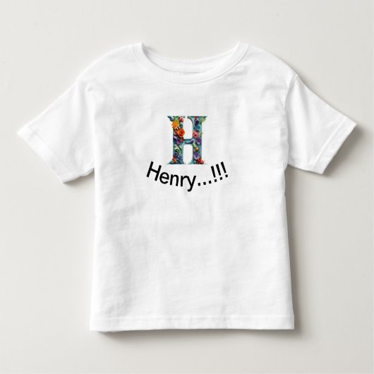H、名前 トドラーTシャツ (正面)