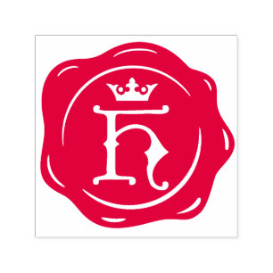 H -旧式なワックスのシールのゴシック様式王冠の大文字 セルフインキングスタンプ