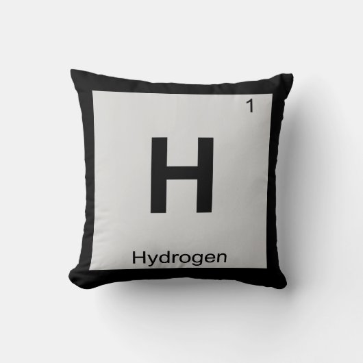 H – 水素化学周期表記号 クッション (正面)