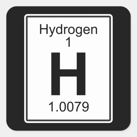 H – 水素 スクエアシール (正面)