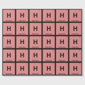 H - 波動拳ミーム 化学周期表記号 ラッピングペーパー (フラット)