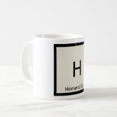H -西洋わさびの香辛料化学周期表 コーヒーマグカップ (正面左)
