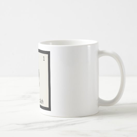 H -西洋わさびの香辛料化学周期表 コーヒーマグカップ (右)