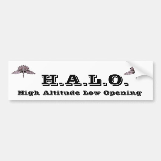 H.A.L.O. バンパーステッカー (正面)