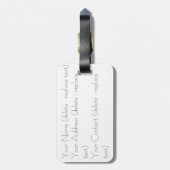 H.A.S. 芸術の荷物のラベル、イメージの詳細、マグノリア ラゲッジタグ (裏面縦)