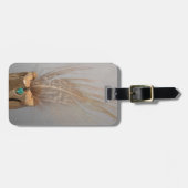 H.A.S. 芸術の荷物のラベル; イメージのcholla、宝石、羽 ラゲッジタグ (正面横)