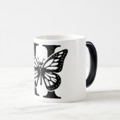 H Alphabet black butterfly モーフィングマグカップ (正面右)