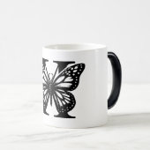 H Alphabet black butterfly モーフィングマグカップ (正面右)